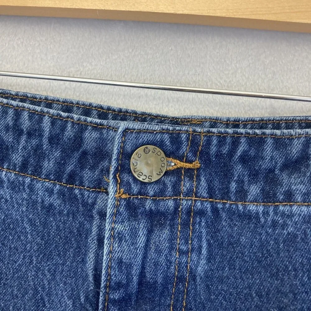 Vintage Scandia Woods Cropped Cargo Jeans Mens 43x24 Blue Workwear Utility Pants